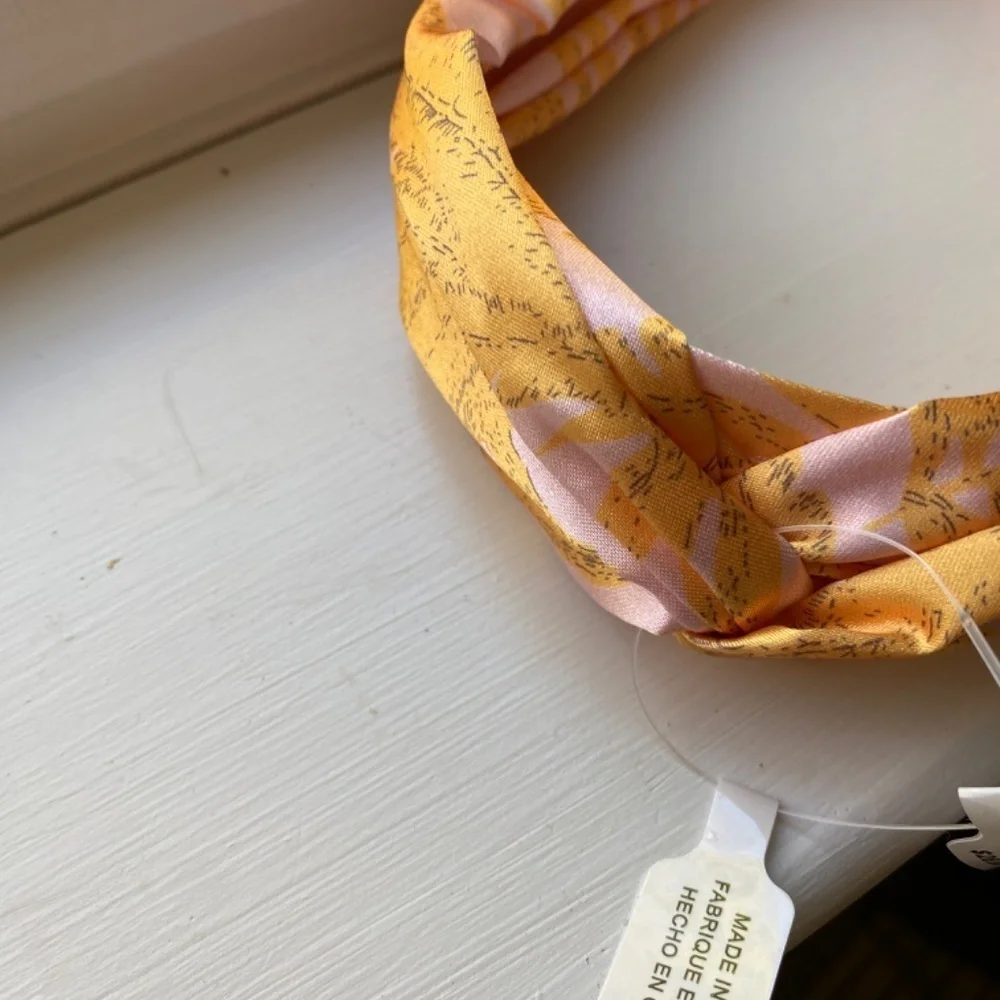 NWT Anthropologie Pink Palm Twist Headband